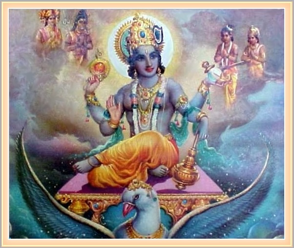 Vishnu on Garuda